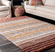 Soft Rainbow Textured Hall Mat